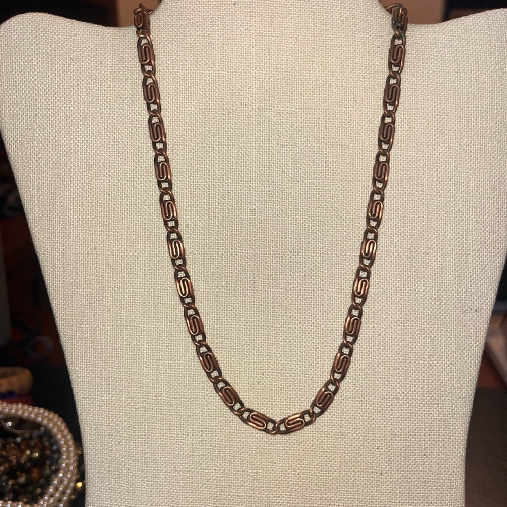 Unique Copper Figaro Chain Necklace Jewelry Beautifully Crafted